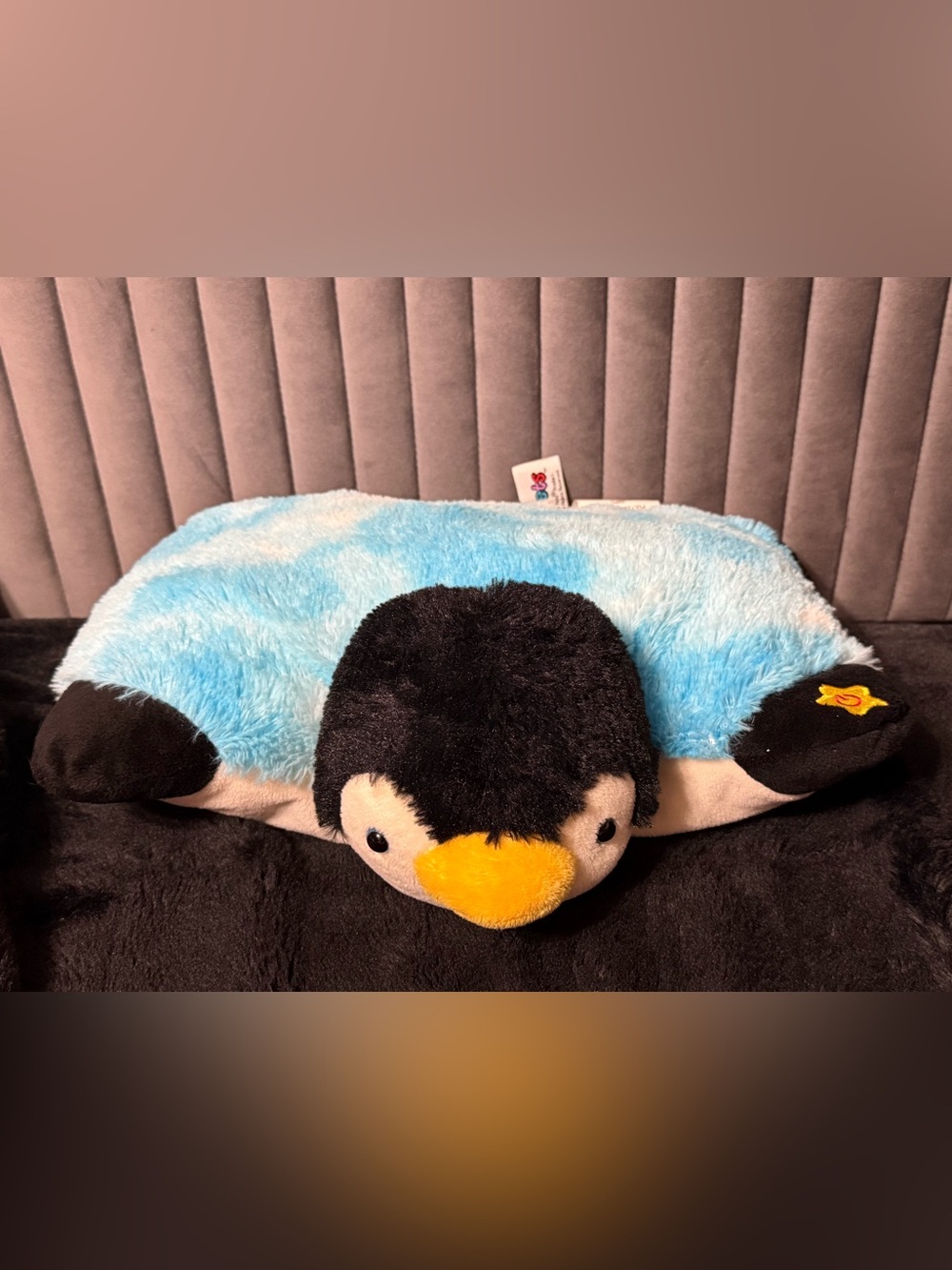 Pillow Pets Glow Pets Blue Penguin Plush Pillow Stuffed Animal Zipper Pocket